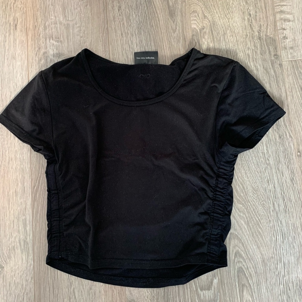 Chic Black Short Sleeve Women's Top